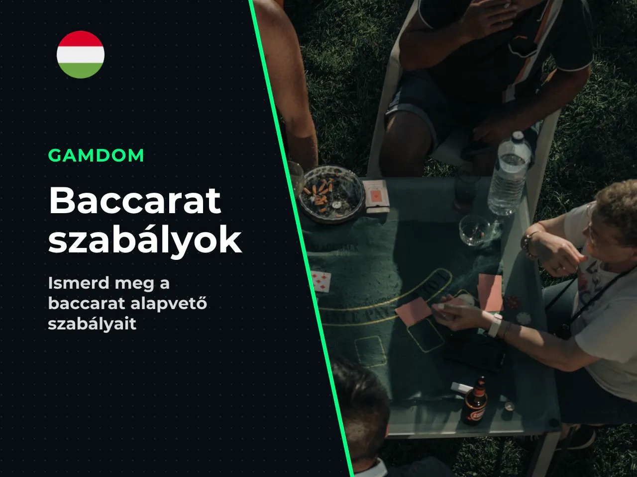 A baccarat leosztása szigorúan meghatározott sorrendben