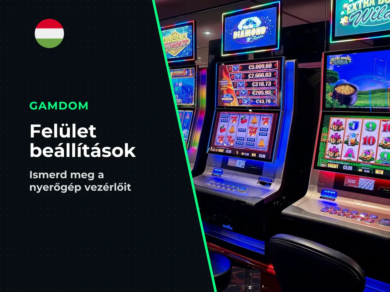 A kezelőfelület gombjai és beállításai